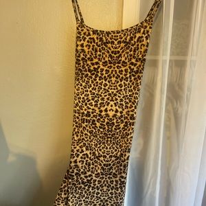 Cheetah print dress.